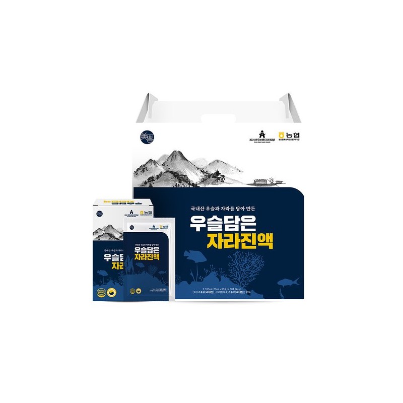 Mi-bbeum Saenghwal Geongang 국내산 우슬담은 자라진액 70ml 1박스 (총 30포)