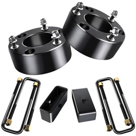 STZJAYE 3" Front 2" Rear Leveling Lift Kit Compatible with Chevy Silverado 1500 GMC Sierra 1500 2007-2024 | 6-Lug 2WD/4WD | No Cutting/No Weld Installation | 07CH-3F-2R