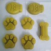 YIMINGMOLD 2pcs Puppy Paw and Bone Silicone Chocolate Molds For