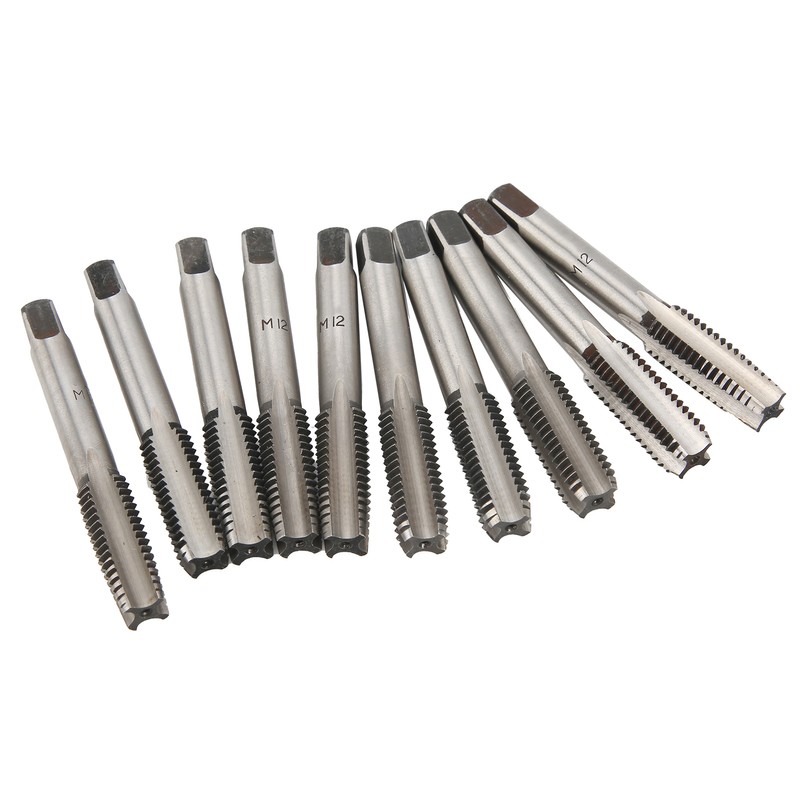 M12 Metric Taper and Plug Tap Set Carbon Steel Straight