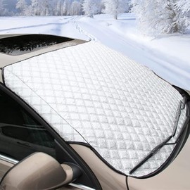 AHEJIOO Windscreen Cover Winter Frost Protection, Car Windscreen Cover, Car Windscreen Cover Winter for Cars SUVs, 150 x 100 cm