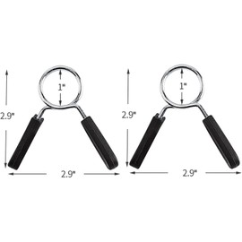 Barbell Spring Clip Dumbbell Clamps Circlip Collars 1 Inch Weight Bars Clips Fitness Weightlifting Lock Buckle for Standard Bar Barbell Strength Training Gym Accessory