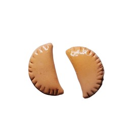 Pierogi Shaped Earrings pierced Stud Food Earrings Fake Miniature Empanada Calzone Dumpling Meat Pie