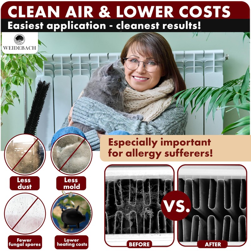 Weidebach® Radiator Bristle 50in / 30in Long, Nylon Bristle, Radiator