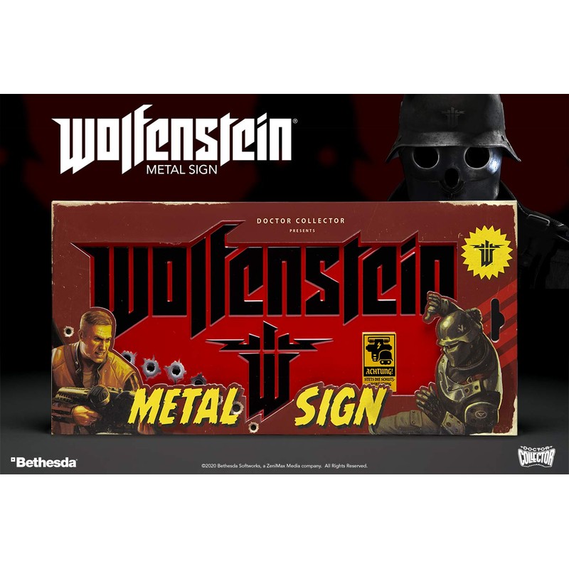 Doctor Collector Wolfenstein The New Colossus Metal Sign