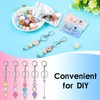 Sasylvia 50 Sets Beadable Keychain Kits Beaded Keychain Bars Resealable