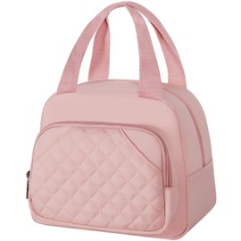 MIAOJIE Lunch Bag for Women Men Adults, Insulated Lunch Bags for Work, Insulated Lunch Box Leakproof Cooler Lunchbox for Work Office Camping Travel Reusable Lunch Tote Bag Water Resistant - Pink