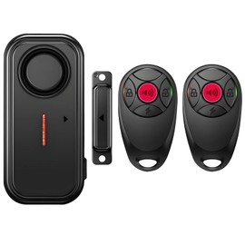 Door Alarm with Remote, Pool Door Alarm for Kids Safety, Upgraded IP66 Wireless Waterproof 110 DB Indoor/Outdoor Home Security Sensor, 2 Remote