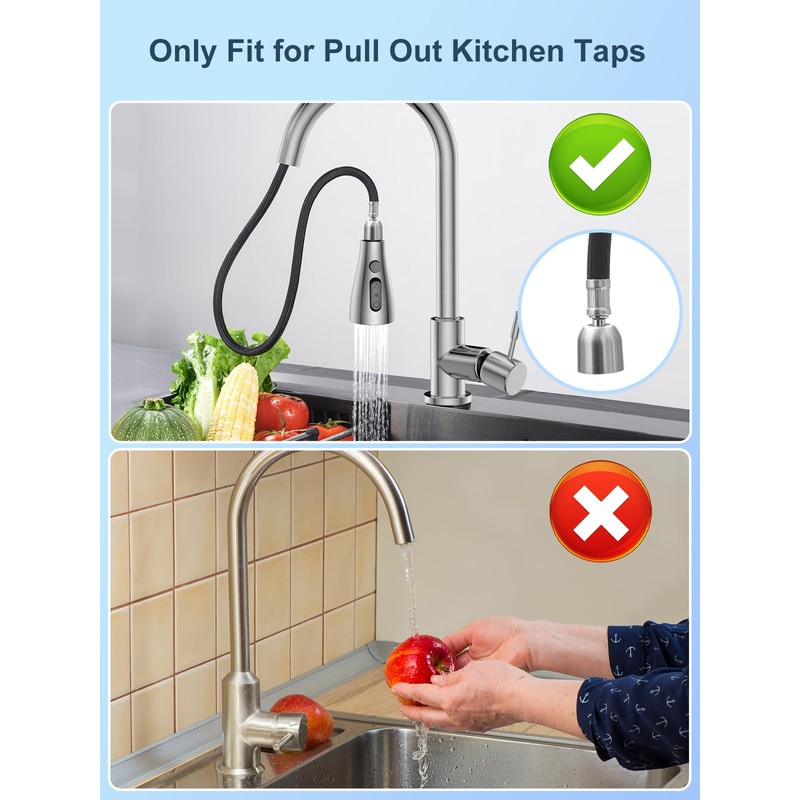 SREWOHS PRO 4 Function Pull Down Kitchen Faucet Sprayer Replacement