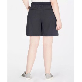 IDEOLOGY Womens Gray Stretch Tie Active Wear Straight leg Shorts Plus 2X