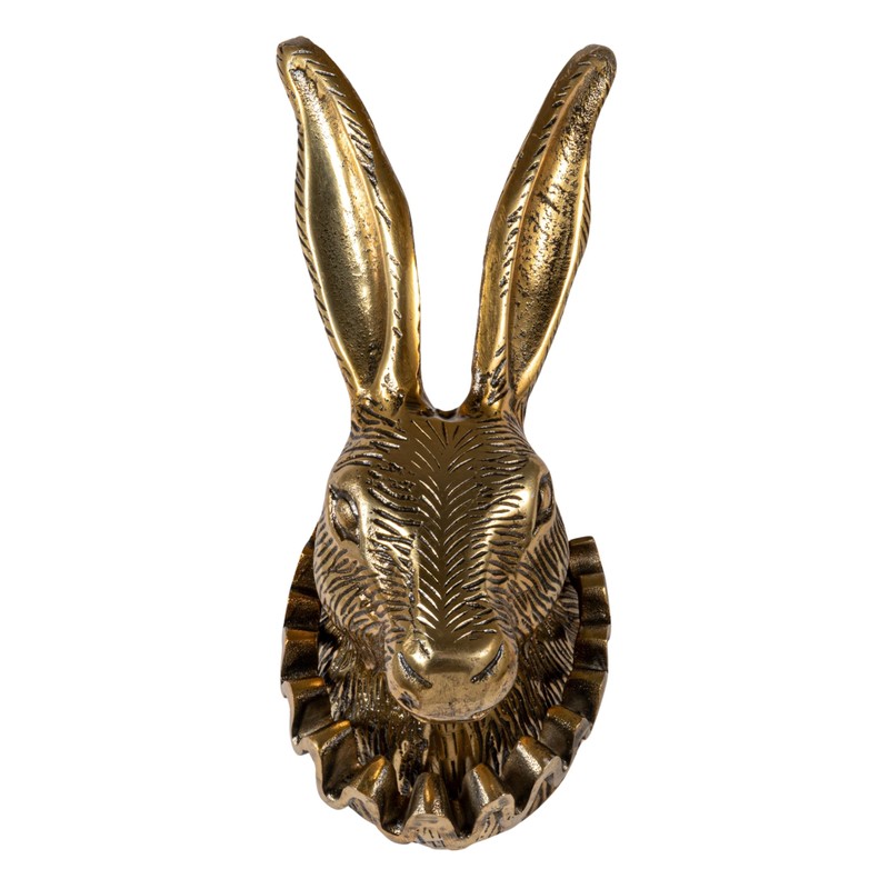 Creative Co-Op Cast Aluminum Rabbit Head with Ruff Collar Wall