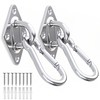 OHIYO 2PCS M10 Stainless Steel Pad Eye Hooks+2PCS 10MM Snap
