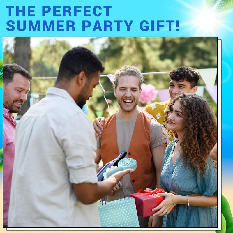 Tujoe 24 Pcs Mini Powerful Handheld Fan 3 Speed Personal