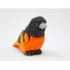 Selsela Oriole Bird Keychain Ring Hook Clip Charm Miniature Wood