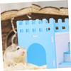Totority Wooden Hamster House with Ramp and Hideout Safe Chew