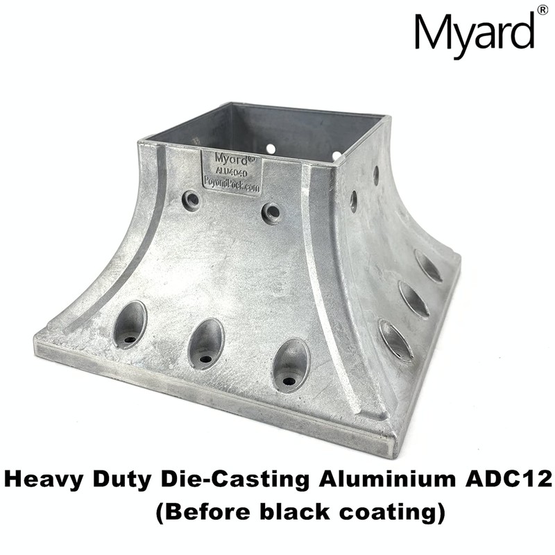 Myard 4x4 (Actual 3.5x3.5) Inches Aluminum Deck Post Base Furniture
