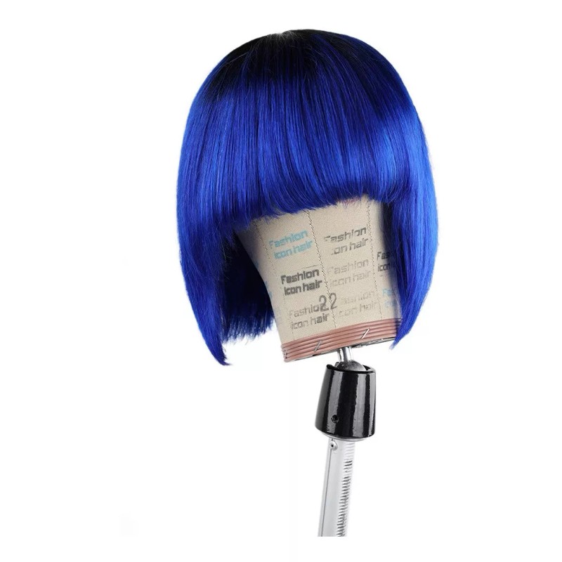 Beautyonline Peluca De Cabello Humano Natural Liso De 20 Cm,