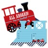 Railroad Party Crossing - Shaped Fill-In Invitations - Steam Train