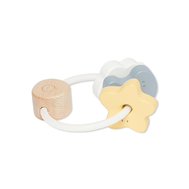 MORI Baby Wooden Rattle Ring - Motor Skills - Easy