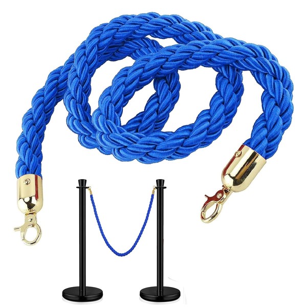 Zasiene Barrier Cord 1.5 m, Barrier Ropes with Gold Carabiner