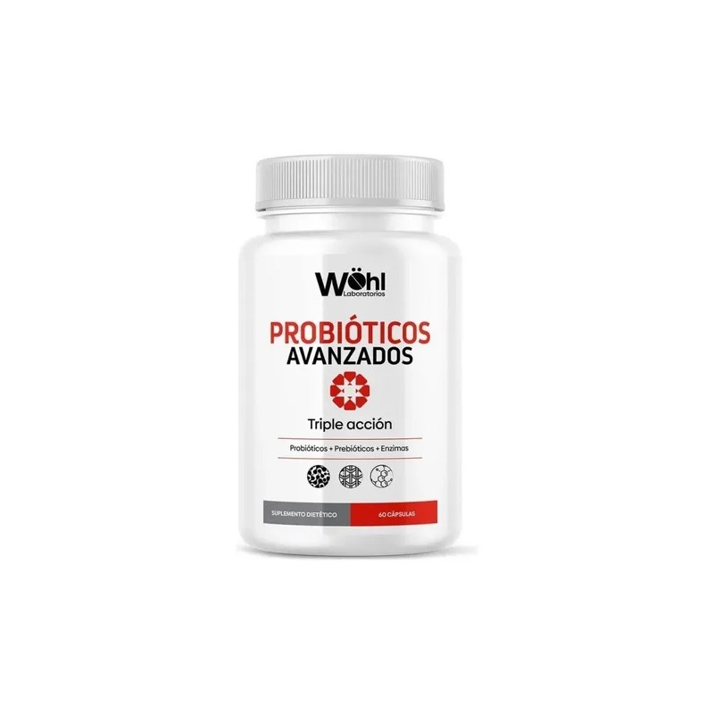 Probioticos Avanzados Laboratorios Wöhl Triple Acción Probioticos+ Enzimas Digestivas+ Prebiotico