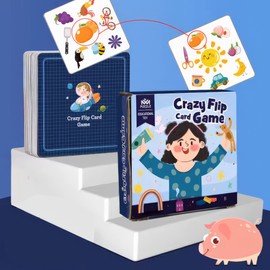 Kids Crazy Flip Card Game – Montessori Logical Thinking & Memory Training Board Toy for Toddlers