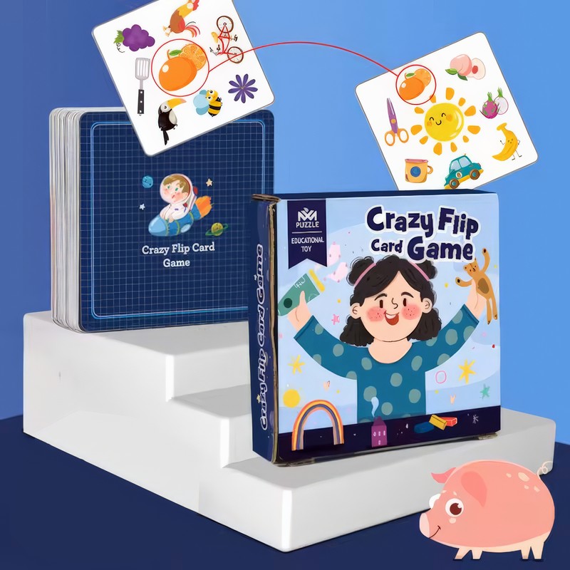 Kids Crazy Flip Card Game – Montessori Logical Thinking &