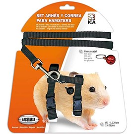 ICA DA978 Hamster Harness and Leash Black
