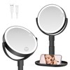 Rechargeable Lighted Makeup Mirror,10X Magnification, 7 Inch