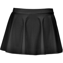 Hi-Co Girls Kids Circular Dance Skirt Ballet Skating Tap Jazz Gymnastics Black 9-10 Years