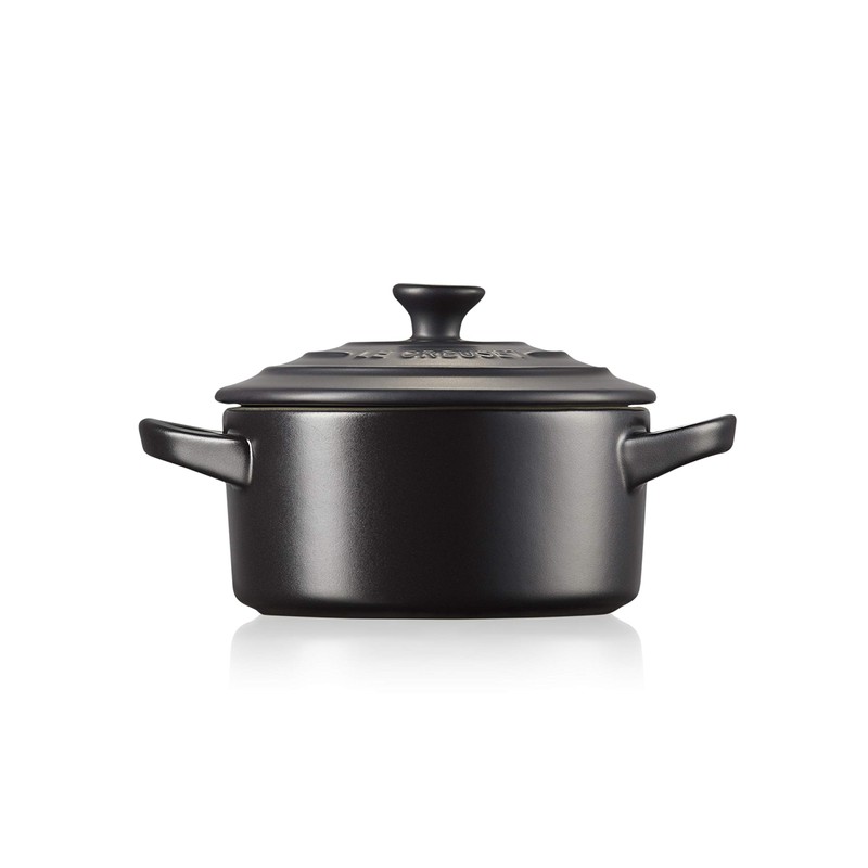 Le Creuset Stoneware Petite Round Casserole, 0.25 L, Matte Black,