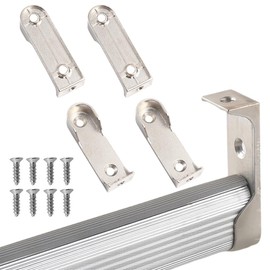 COYUN Set of 4 Clothes Rail Cupboard Clothes Rail Holder Metal Clothes Rail Holder for Oval Rail