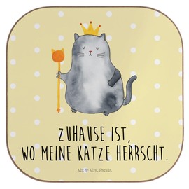 Mr. & Mrs. Panda Coaster Glasses Cat King Gift Coaster Wood, Meow, Glass Coasters, Cat Souvenirs, Rental, Moving, Home, Cat