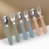 Eascrozn Toddler Utensils, 6 Pack kids Silverware Set with Silicone