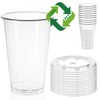 AIOS 50 x Recyclable PET Takeaway Cups with Flat Cross