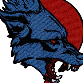 ZEGINs The Angry Wolf Patch Embroidered Applique Badge Iron On Sew On Emblem