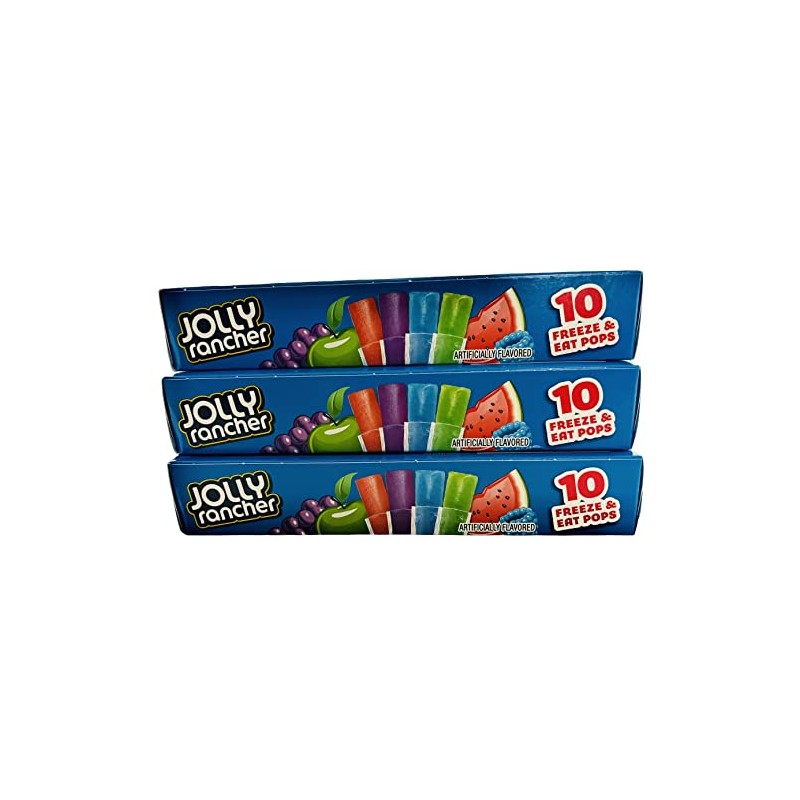 Jolly Rancher Freezer Pops, Watermelon, Green Apple, Grape, Blue Raspberry,