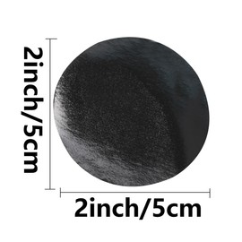 Septe Round Hook and Loop Dots Round Sticky Adhesive Dots Double Sided Self Adhesive Tape,2 Inch 24 Pairs,Black