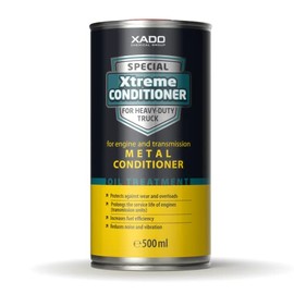 XADO Xtreme Engine Oil Additive for Heavy-Duty Semi Truck - Engine Compression Restore Treatment - Friction Modifier Additive and Metal Conditioner - Reduces Noise and Vibration can 0.5 L