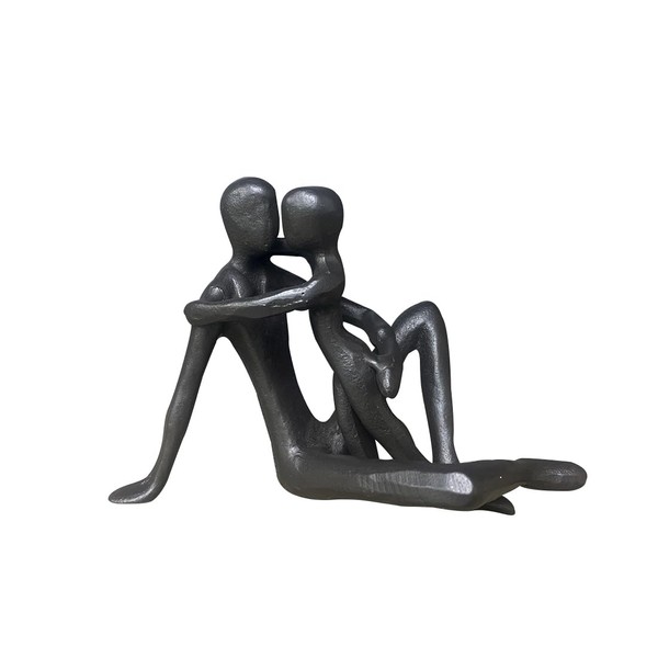 Semeid Black Father and Son Statue,Cast Iron Father and Son