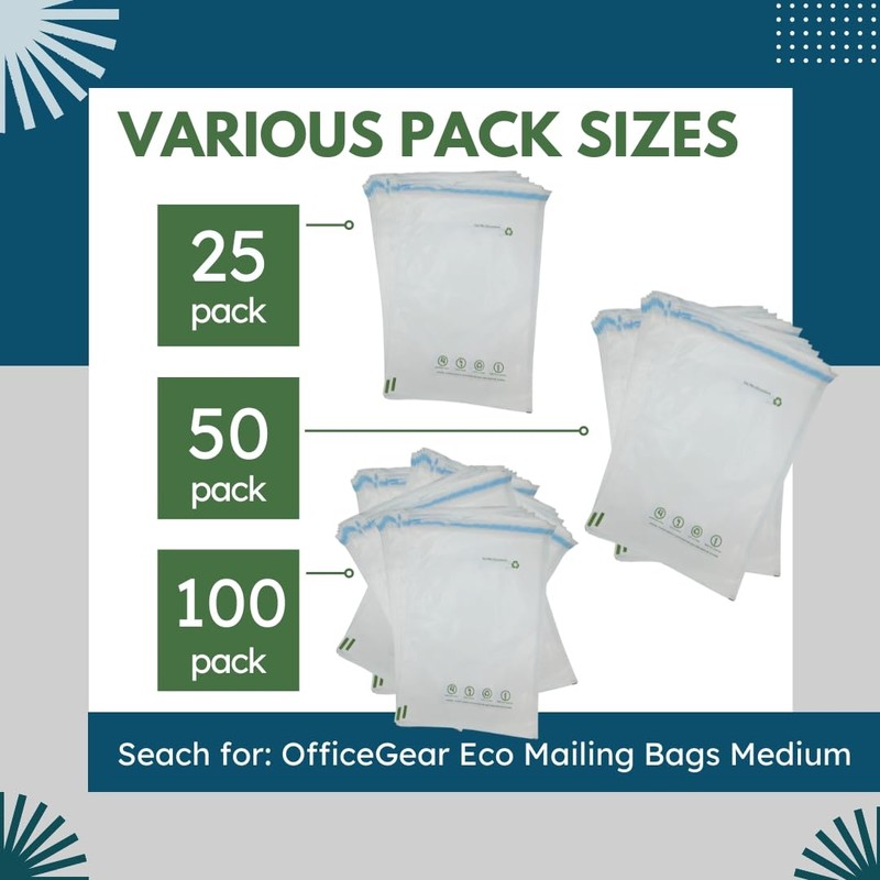 OfficeGear Eco Mailing Bag Medium [100 Pack - 225x318mm /