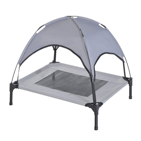 PawHut Elevated Portable Dog Cot Cooling Pet Bed With UV