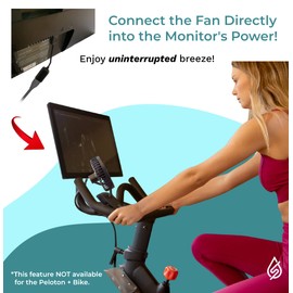 SELINA Rechargeable Clip-On Fan for Peloton Bike & Peloton Bike+, Portable USB Fan for Stroller, Deask & Treadmill - Versatile Exercise F an with 3 Speed Levels for Continuous Power (Dark Navy)