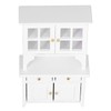 1:12 Dollhouse Cabinet Wooden Simulated Miniature Kitchen Furniture Decoration AccessoriesWhite