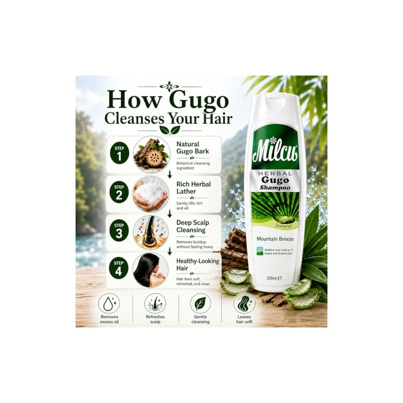 Gugo Herbal Shampoo All Natural Mountain Breeze 200ml