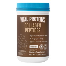 Vital Proteins Grass Fed Collagen Powder Supplement (Type I, III) for Skin Hair Nail Joint - Hydrolyzed Collagen, Grass Fed, Dairy and Gluten Free - Chocolate Flavor, 17.1 oz Canister