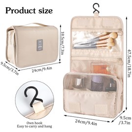 Pengxiaomei Hanging Toiletry Bag Waterproof Traveling Toiletries Bag Portable Travel Makeup Pouch Multifunction Travel Bathroom Bag Stocking Stuffers for Women Girls Christmas Gifts