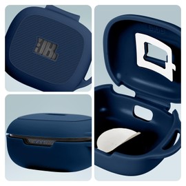 AOYYUBK [5 in 1] for JB-L Live Pro 2 Case Cover with Cleaner Kit,for Visible Design,Shockproof Scratch Resistant Silicone Protective Case for JB-L Live Pro 2 Earbuds with Carabiner & 2 Lanyards