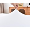 Amonsa Oval White Fitted Tablecloth with Elastic 48x72 inch for
