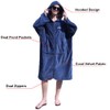 Hiturbo Surf Poncho Zipper Changing Robe: Oversized Hooded Towel Hoodie